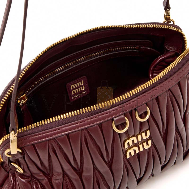 MIU MIU MATELASSÉ NAPPA LEATHER CLUTCH 5BF130 (28*14.5*10cm)